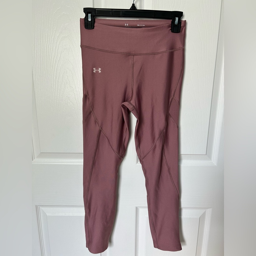 Under Armour Dusty Rose Pink Compression Heatgear Leggings Size Small
